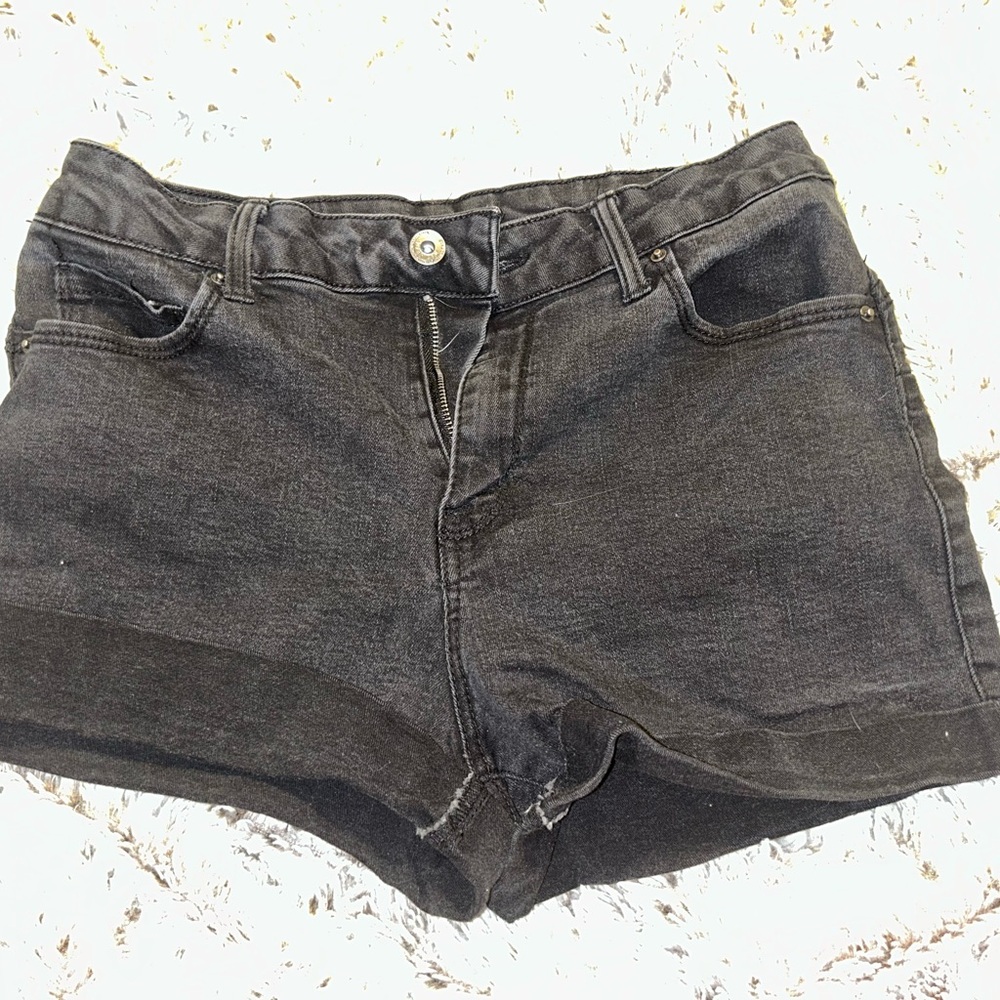 Wax Jean Women's Black Denim Shorts